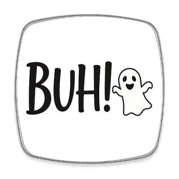 Playful Boo Halloween Design - Square fridge magnet - white - Front