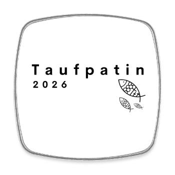 Godmother 2026 Baptism Celebrate 3 Fish Statement - Square fridge magnet - white - Front