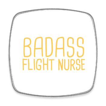 Flight Nurse Badass Luftrettung - Viereckiger Kühlschrankmagnet - Weiß - Vorne