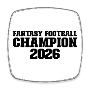 Fantasy Football Champion 2026 Fantasy Football - Viereckiger Kühlschrankmagnet - Weiß - Vorne