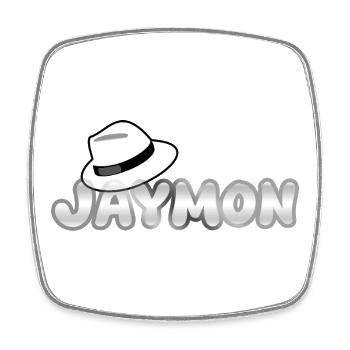 Chapeau Jaymon - Magnet carré - blanc - Devant