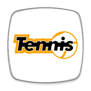 Tennis - Viereckiger Kühlschrankmagnet - Weiß - Vorne