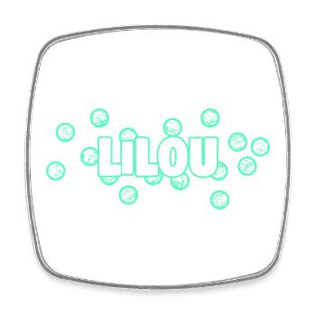 Geschenk für Lilou - Viereckiger Kühlschrankmagnet - Weiß - Vorne