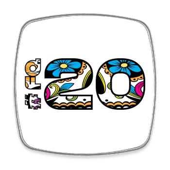 FQ20-2025-misano - Viereckiger Kühlschrankmagnet - Weiß - Vorne