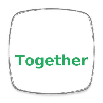 Stronger Together - Square fridge magnet - white - Front