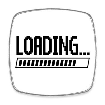 Loading - Square fridge magnet - white - Front