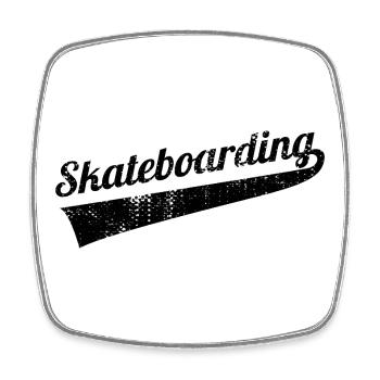 Skateboarding - Square fridge magnet - white - Front