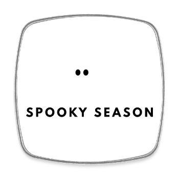 Ghostly minimalism - Square fridge magnet - white - Front