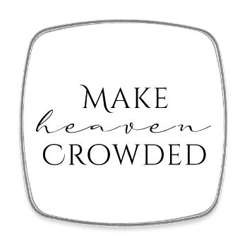 Make Heaven Crowded Glaube Design - Viereckiger Kühlschrankmagnet - Weiß - Vorne