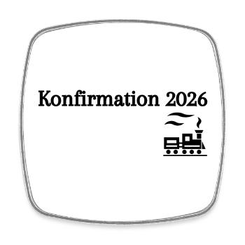 Confirmation 2026 Faith Symbol Train - Square fridge magnet - white - Front