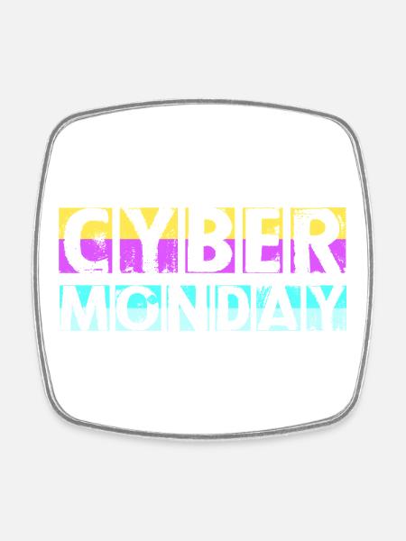 Cyber Monday Kaufrausch - Viereckiger Kühlschrankmagnet - Weiß