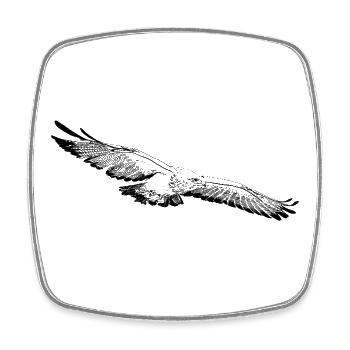 Adler - Viereckiger Kühlschrankmagnet - Weiß - Vorne