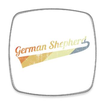 Vintage German Shepherd - Square fridge magnet - white - Front