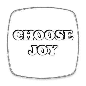 Choose Joy Bold Typography - Square fridge magnet - white - Front