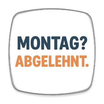 Monday Rejected Graphic T-Shirt - Square fridge magnet - white - Front