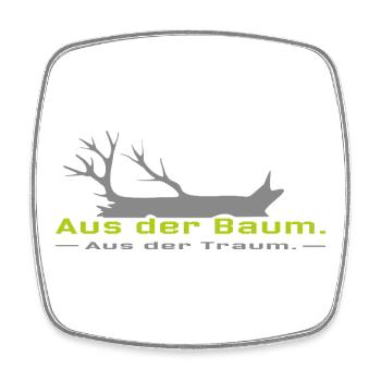 aus_der_Baum - Viereckiger Kühlschrankmagnet - Weiß - Vorne