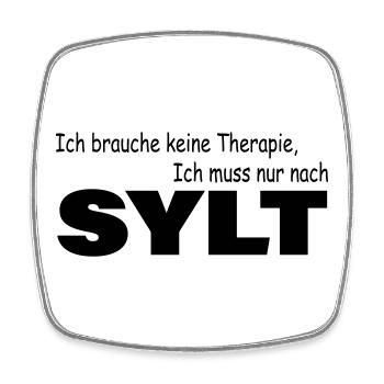 Therapie SYLT - Viereckiger Kühlschrankmagnet - Weiß - Vorne