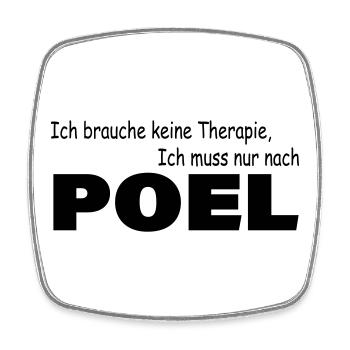 Therapie POEL - Viereckiger Kühlschrankmagnet - Weiß - Vorne