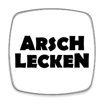 ARSCH LECKEN - Viereckiger Kühlschrankmagnet - Weiß - Vorne