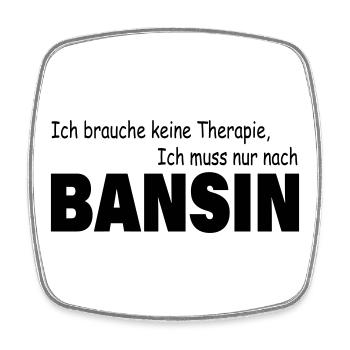 Therapie BANSIN - Viereckiger Kühlschrankmagnet - Weiß - Vorne