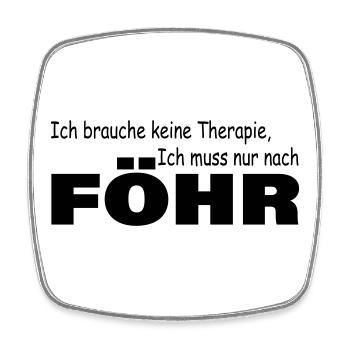 Therapie FÖHR - Viereckiger Kühlschrankmagnet - Weiß - Vorne