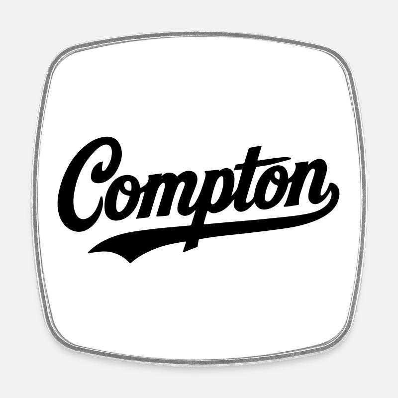 Compton Shirt Retro Vintage Old school Rap hip hop - Square fridge magnet - white