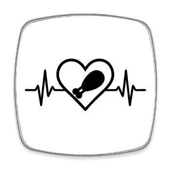 Roast Chicken Heart Kitchen Gourmet - Square fridge magnet - white - Front