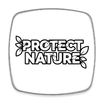 Protéger la nature | Vecteur de déclaration de protection de l’environnement - Magnet carré - blanc - Devant