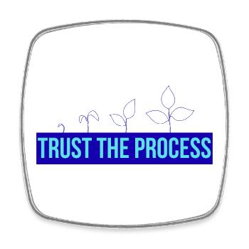 Trust the process plantlets - Square fridge magnet - white - Front