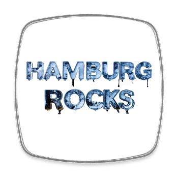 Rochers de Hambourg - Magnet carré - blanc - Devant