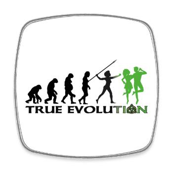 Evolution towards traditional Irish dance - Square fridge magnet - white - Front
