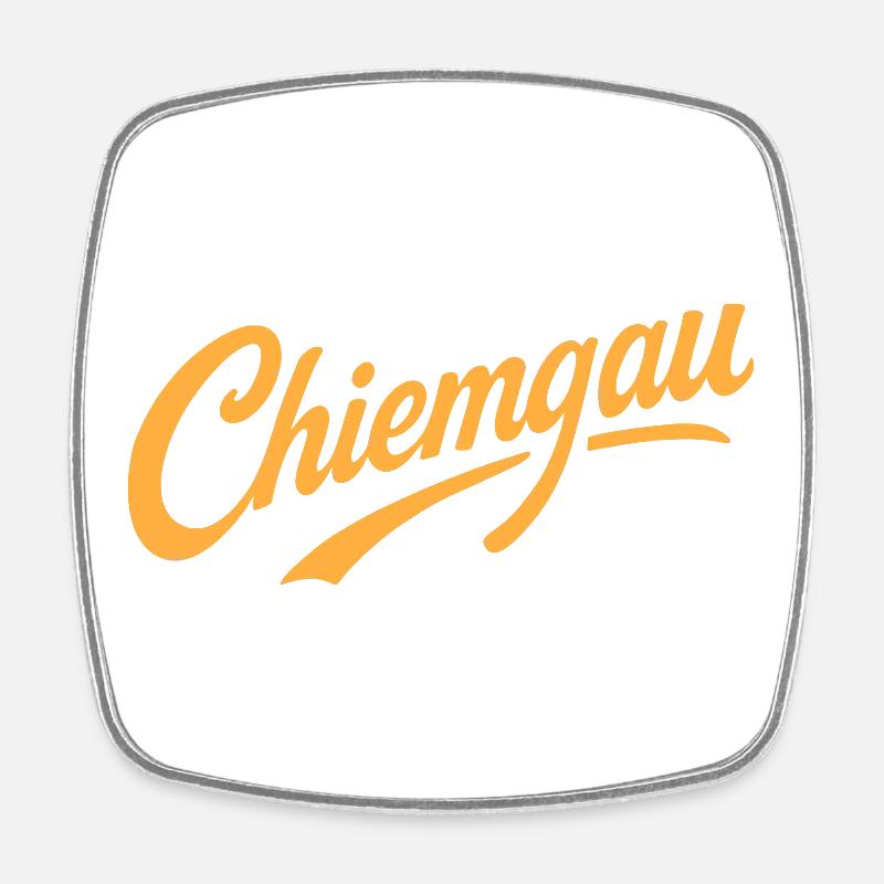 Chiemgau lettering Bavaria - Square fridge magnet - white