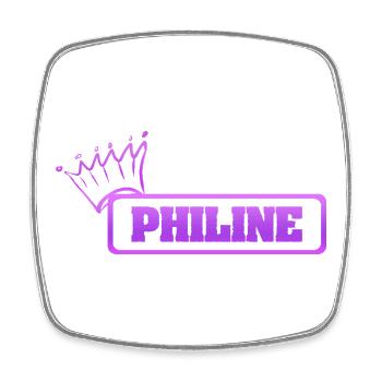 Philine - Viereckiger Kühlschrankmagnet - Weiß - Vorne