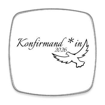 celebrate gender-equitable confirmation in 2026 Dove God - Square fridge magnet - white - Front