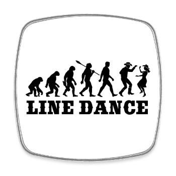 Vintage Evolution - Line Dance - Geschenk - Viereckiger Kühlschrankmagnet - Weiß - Vorne