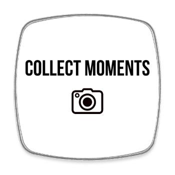 Collect Moments – Adventure Shirt - Square fridge magnet - white - Front