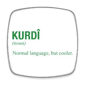 Kurdish language Kurdistan - Square fridge magnet - white - Front