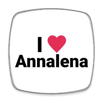 I LOVE ANNALENA - Viereckiger Kühlschrankmagnet - Weiß - Vorne