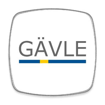 Sweden Flag - Gävle - Sverige - Schweden - Square fridge magnet - white - Front