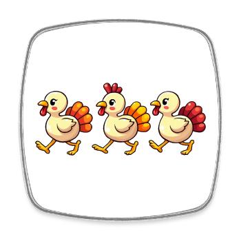 Thanksgiving Truthahn Baby - Viereckiger Kühlschrankmagnet - Weiß - Vorne