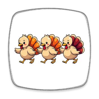 Bébé dinde de Thanksgiving - Magnet carré - blanc - Devant