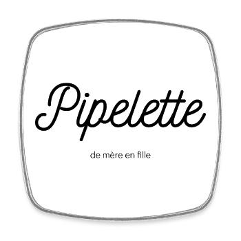Pipelette_ von der Mutter zur fille_noir - Viereckiger Kühlschrankmagnet - Weiß - Vorne