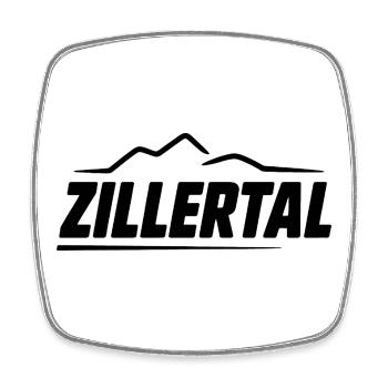 Zillertal - Souvenir Design - Magnet carré - blanc - Devant