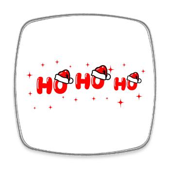 Ho Ho Ho Santa Lettering - Square fridge magnet - white - Front