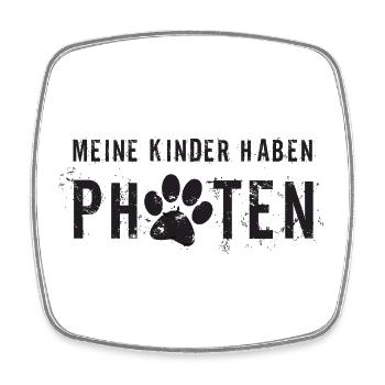 Mein Kind hat Pfoten - Viereckiger Kühlschrankmagnet - Weiß - Vorne