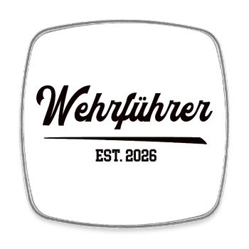 Fire Chief 2026 Rank Volunteer Fire Brigade - Square fridge magnet - white - Front