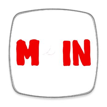 Moin mit die Möwe - Viereckiger Kühlschrankmagnet - Weiß - Vorne