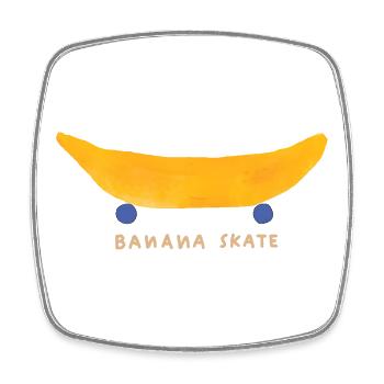 Banane Lustige Frucht Illustration - Viereckiger Kühlschrankmagnet - Weiß - Vorne