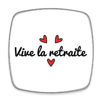 RETIREMENT. RETIREMENT. RETIRED. RETIREMENT - Square fridge magnet - white - Front
