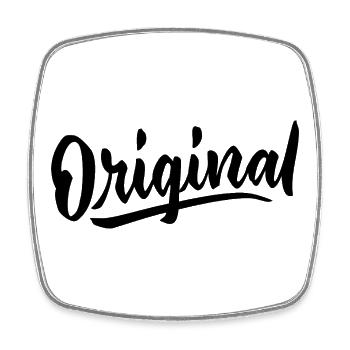 Originales, einzigartiges Design, exklusive, trendige Kreation - Viereckiger Kühlschrankmagnet - Weiß - Vorne